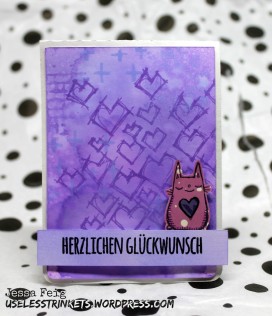 Stampotique - Line up - Texture Cube 1 - Daniel's Hearts - Klartext Stempel - glückwunsch pop up pivot birthday card purple